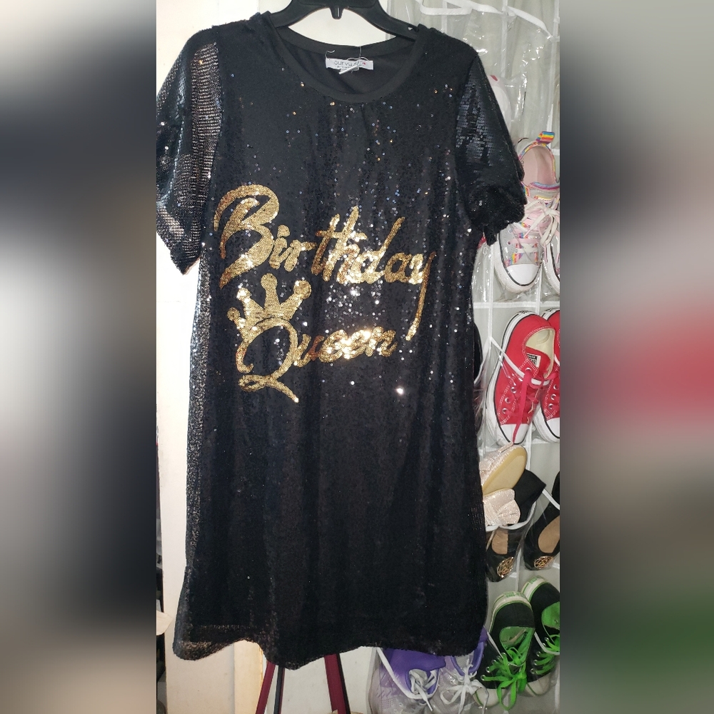 Ashley Stewart Sequin t-shirt dress